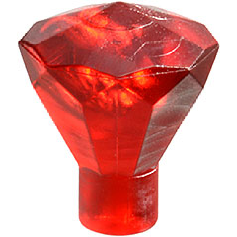 Rots 1x1 juweel 24 facet Trans Red